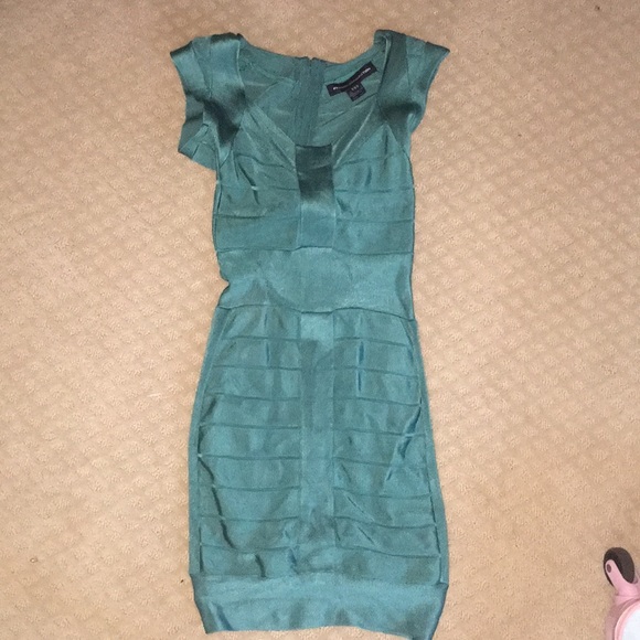 teal french connection bandage dress - Picture 3 of 4